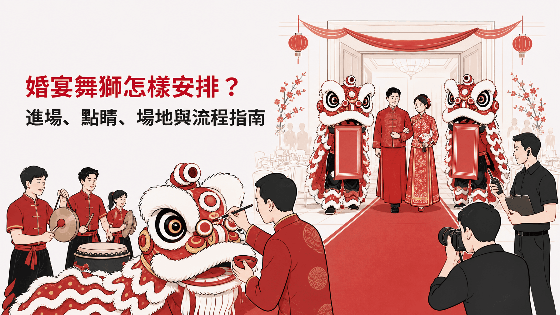 婚宴舞獅怎樣安排?進場、點睛、場地與流程指南